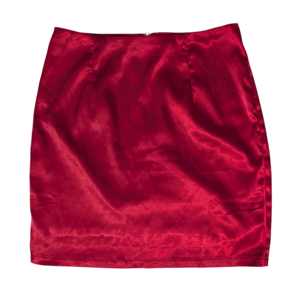 Windsor Scarlet Satin Mini Skirt Size Small